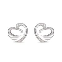 925 Sterling Silver Stud Earring, Swan, different styles for choice & for woman & hollow, 8.60x7.60mm, Sold By Pair