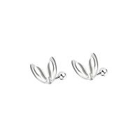 925 Sterling Silver Stud Earring, fashion jewelry & for woman, silver color, 10x9mm, Sold By Pair