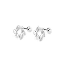 925 Sterling Silver Stud Earring, for woman & hollow, silver color, 8x8mm, Sold By Pair