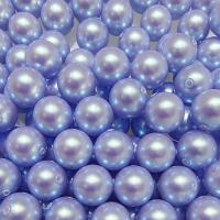 Plastic Beads, Plastic Pearl, Round, DIY & different size for choice & half-drilled, purple, 10PCs/Bag, Sold By Bag