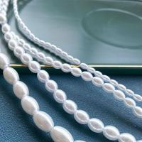 Plastic Beads Plastic Pearl Rice DIY white Sold By Bag