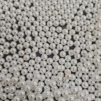 Glass Pearl Beads Round DIY & half-drilled white Sold By Bag