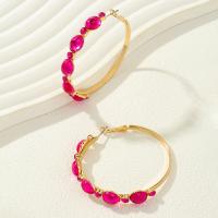 Zinc Alloy Bangle with Acrylic gold color plated fashion jewelry & for woman nickel lead & cadmium free Sold By Pair