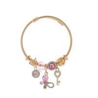 European Bracelet, Tibetan Style, with Crystal, gold color plated, fashion jewelry & Unisex & with rhinestone, more colors for choice, nickel, lead & cadmium free, Inner Diameter:Approx 60mm, Sold By PC