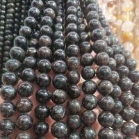 Perles bijoux en pierres gemmes, Rond, DIY & normes différentes pour le choix, noire, protéger l'environnement, sans nickel, plomb et cadmium, Vendu par Environ 38 cm brin