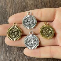 Tibetan Style Pendants, Round, plated, vintage & DIY, more colors for choice, nickel, lead & cadmium free, 19x24mm, Sold By Bag