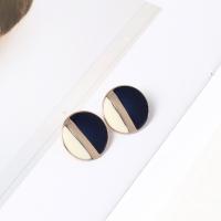 Zinc Alloy Stud Earring fashion jewelry & for woman & enamel nickel lead & cadmium free 20mm Sold By Pair