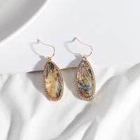 Zinc Alloy Drop Earrings fashion jewelry & for woman nickel lead & cadmium free 45mm Sold By Pair