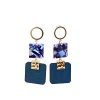 Zinc Alloy Stud Earring with Acetate fashion jewelry & for woman nickel lead & cadmium free Sold By Pair