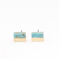 Zinc Alloy Stud Earring with turquoise fashion jewelry & for woman nickel lead & cadmium free Sold By Pair