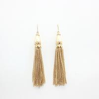 Zinc Alloy Drop Earrings fashion jewelry & for woman nickel lead & cadmium free 90mm Sold By Pair