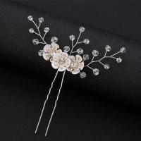 Hair Stick Iron with Crystal fashion jewelry & for woman nickel lead & cadmium free Sold By PC