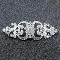 Zinc Alloy Brooches for woman & with rhinestone nickel lead & cadmium free Sold By PC