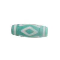 Natural Tibetan Agate Dzi Beads, Drum, DIY, 11x30x11mm, Hole:Approx 3mm, Sold By PC