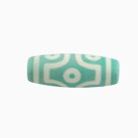 Natural Tibetan Agate Dzi Beads, Drum, DIY, 11x30x11mm, Hole:Approx 3mm, Sold By PC