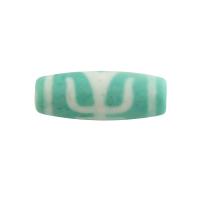 Natural Tibetan Agate Dzi Beads, Drum, man & DIY, 11x30x11mm, Hole:Approx 3mm, Sold By PC
