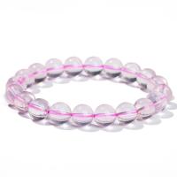 Quartz Bracelets Rose Quartz Round fashion jewelry & for woman Length Approx 18 cm Sold By PC