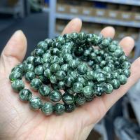 Quartz Bracelets, Seraphinite, Round, fashion jewelry & Unisex & different size for choice, green, Length:Approx 18 cm, Sold By PC