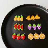 Resin Pendant, Fruit, DIY & different styles for choice, more colors for choice, Approx 100PCs/Bag, Sold By Bag