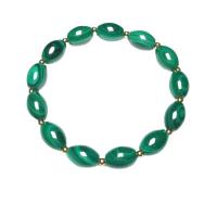 Gemstone Bracelets, Malachite, for woman, green, Length:Approx 38 cm, Sold By PC