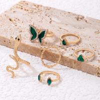 سبائك الزنك خاتم مجموعة, مطلي, 6 قطع & مجوهرات الموضة & أنماط مختلفة للاختيار & للمرأة, النيكل والرصاص والكادميوم الحرة, تباع بواسطة تعيين