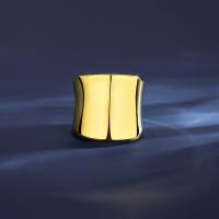 Anillo de dedo de Titantium Acero, Partículas de acero, Joyería & diverso tamaño para la opción & para mujer, dorado, libre de níquel, plomo & cadmio, 19.4mm, Vendido por UD