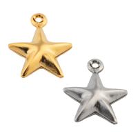 Stainless Steel Pendants, 304 Stainless Steel, Star, plated, DIY, more colors for choice, 14x12x5mm, Hole:Approx 1mm, 50PCs/Lot, Sold By Lot