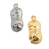 Stainless Steel Pendants, 304 Stainless Steel, Peanut, plated, DIY, more colors for choice, 19x7x7mm, Hole:Approx 1mm, 50PCs/Lot, Sold By Lot