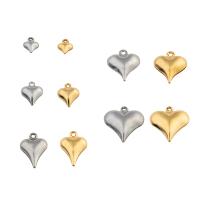 Pendientes Corazón de acero inoxidable, acero inoxidable 304, chapado, Bricolaje & diverso tamaño para la opción, más colores para la opción, 50PCs/Grupo, Vendido por Grupo
