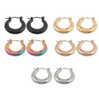 Acier inoxydable Levier Retour Earring, Acier inoxydable 304, bijoux de mode & pour femme & creux, plus de couleurs à choisir, 21x20x4mm, Vendu par paire