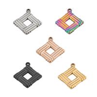 304 Stainless Steel Pendant, Vacuum Ion Plating, fashion jewelry & Unisex & hollow, more colors for choice, 18x16x2mm,5x5mm, Hole:Approx 1mm, Sold By PC