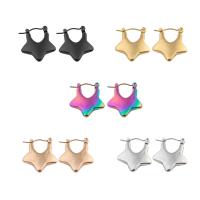 304 Stainless Steel Lever Back Earring, Star, Vacuum Ion Plating, fashion jewelry & for woman, more colors for choice, 20x18x3mm, Sold By Pair