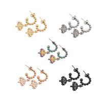 Boucle d'oreille de gaujon en acier inoxydable, Acier inoxydable 304, bijoux de mode & pour femme, plus de couleurs à choisir, 30x21x3mm, Vendu par paire