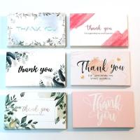 Copper Printing Paper Thanks Card, Rectangle, other effects, more colors for choice, 90x54mm, 30PCs/Bag, Sold By Bag
