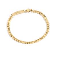 Stainless Steel Jewelry Bracelet, 316L Stainless Steel, Vacuum Ion Plating, fashion jewelry & different length for choice & Unisex, golden, nickel, lead & cadmium free, 4.30mm, Sold By PC