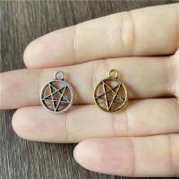 Tibetan Style Hollow Pendants, pentagram, plated, vintage & DIY, more colors for choice, nickel, lead & cadmium free, 13x16mm, Sold By Bag
