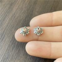 Tibetan Style Bead Cap, Flower, antique silver color plated, vintage & DIY, nickel, lead & cadmium free, 9x9mm, Sold By Bag