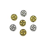 Tibetan Style Spacer Beads, Flat Round, plated, vintage & DIY, more colors for choice, nickel, lead & cadmium free, 8mm, Sold By Bag