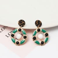 Zinc Alloy Stud Earring fashion jewelry & for woman green nickel lead & cadmium free Sold By Pair