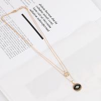 Zinc Alloy Jewelry Necklace Double Layer & fashion jewelry & for woman Length Approx 15.74 Inch Approx 18.11 Inch Sold By PC