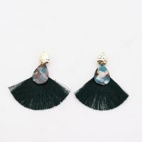 Zinc Alloy Stud Earring with Resin fashion jewelry & for woman 80mm Sold By Pair
