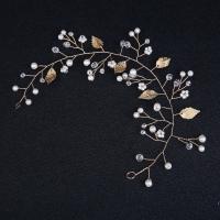 Headband Zinc Alloy with Crystal & Plastic Pearl fashion jewelry & for woman golden nickel lead & cadmium free Sold By PC