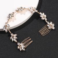 Decorative Hair Combs Zinc Alloy & for woman & with rhinestone nickel lead & cadmium free Sold By PC
