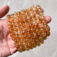 Quartz Bracelets Citrine Round polished fashion jewelry & for woman yellow Length Approx 18 cm Sold By PC