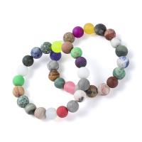 Gemstone Bracelets Round fashion jewelry & Unisex Random Color Length Approx 18 cm Sold By PC