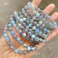 Gemstone Bracelets Moonstone Round polished fashion jewelry & for woman grey 8mm Length Approx 18 cm Sold By PC