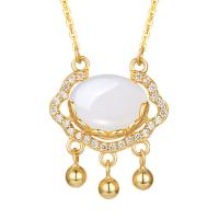 Brass Necklace with Resin with 5CM extender chain Teardrop gold color plated DIY & for woman & with rhinestone nickel lead & cadmium free Length Approx 40 cm Sold By PC