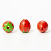 Perlas de espaciador, Schima Superba, Fresa, Bricolaje, Rojo, 21mm, Vendido por UD