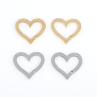 Stainless Steel Heart Pendants, 304 Stainless Steel, plated, DIY, more colors for choice, 16.30x14.90x0.90mm, 10PCs/Bag, Sold By Bag
