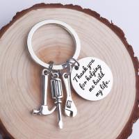 Stainless Steel Key Clasp polished Unisex & with letter pattern original color nickel lead & cadmium free 25mm Sold By PC